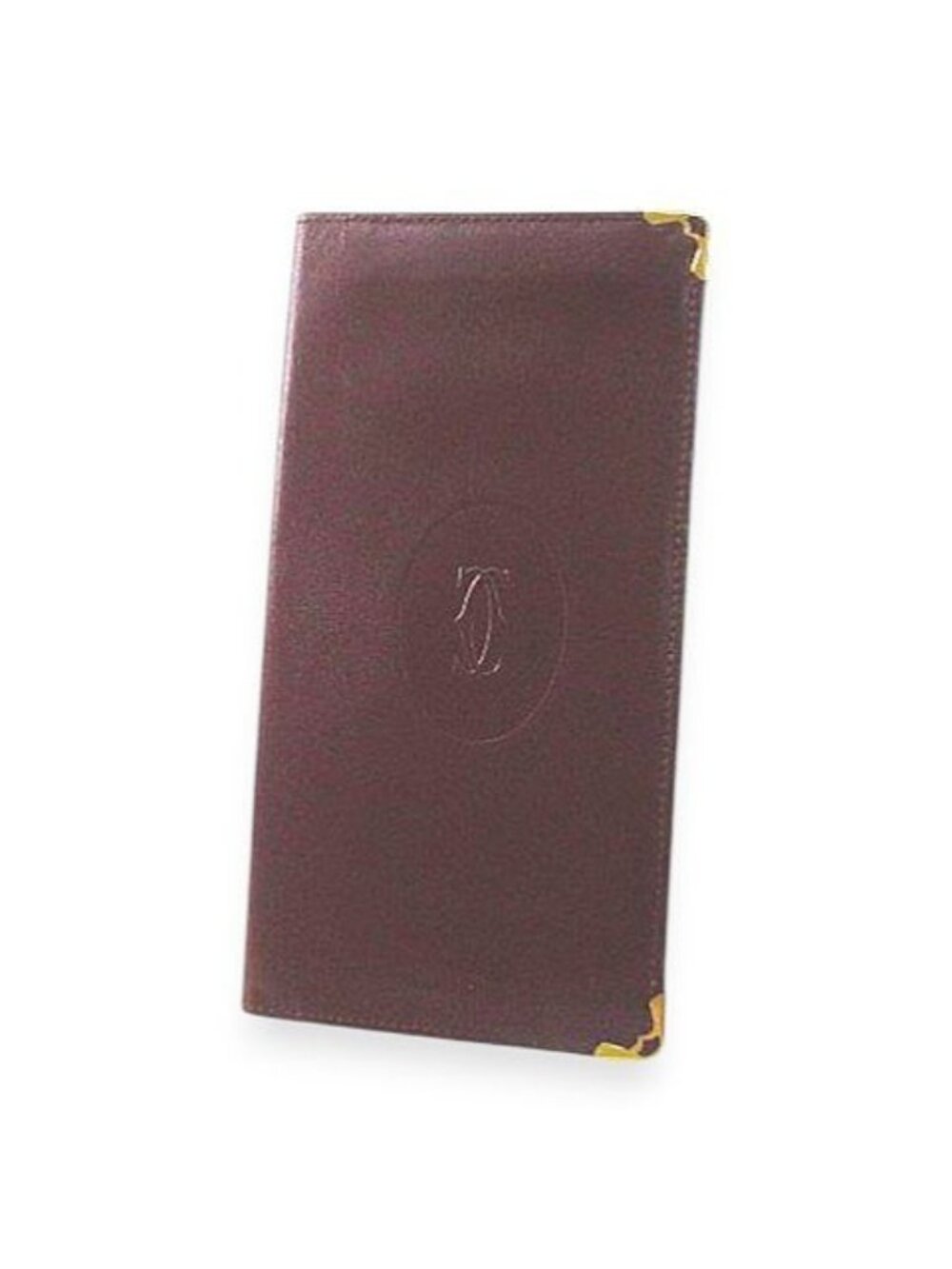 Cartier Must Line Wallet Billfold Card Bordeaux Leather